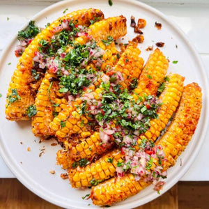 Paprika Corn rounds with Chilli Dressing
