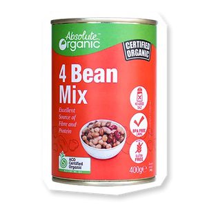 Beans - Absolute Organic Four Bean Mix 400g