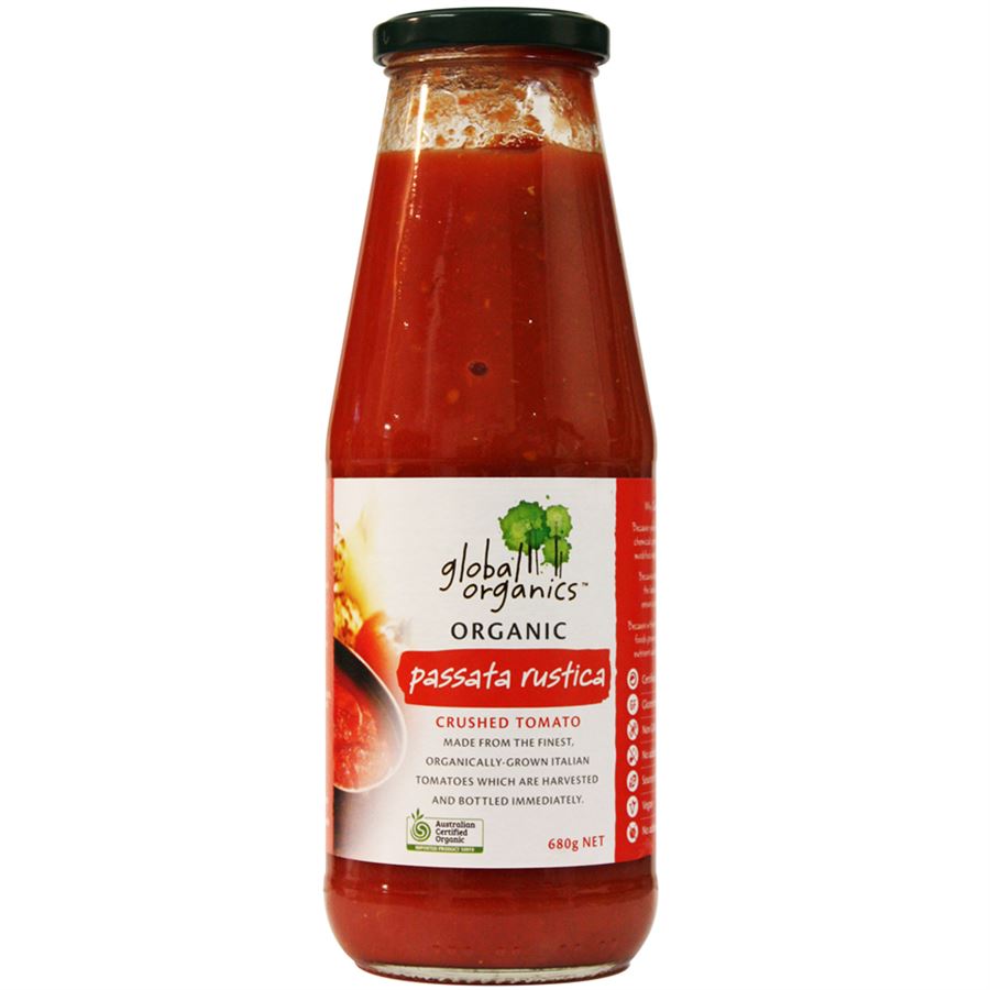 Sauce - Passata Rustica - Crushed Tomatoes by Global Organics 680g