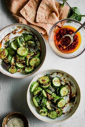Chinese styled cucumber salad