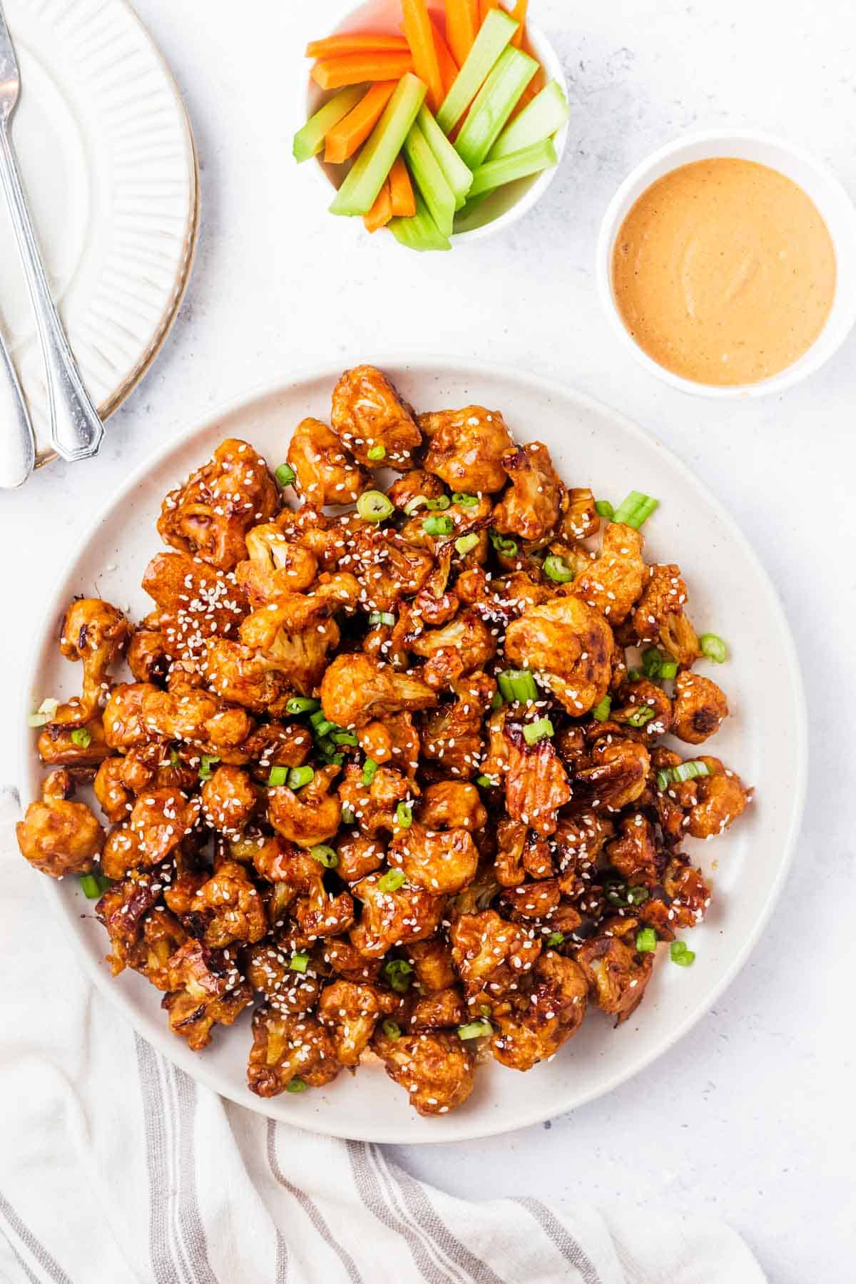 Cauliflower with Honey garlic Sauce