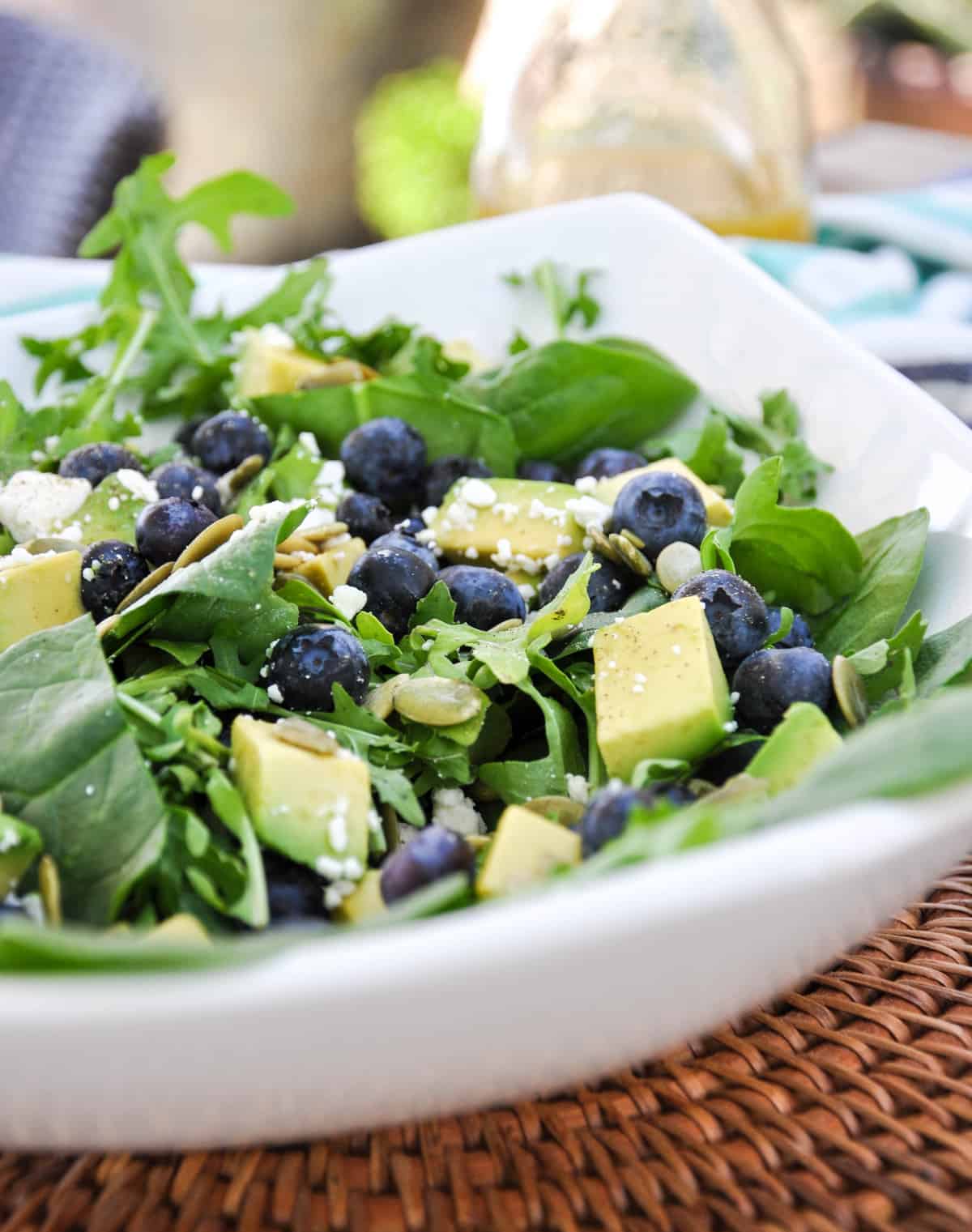 Blueberry Spinach Avocado Salad