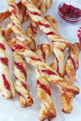 Strawberry Puff Pastry Twists