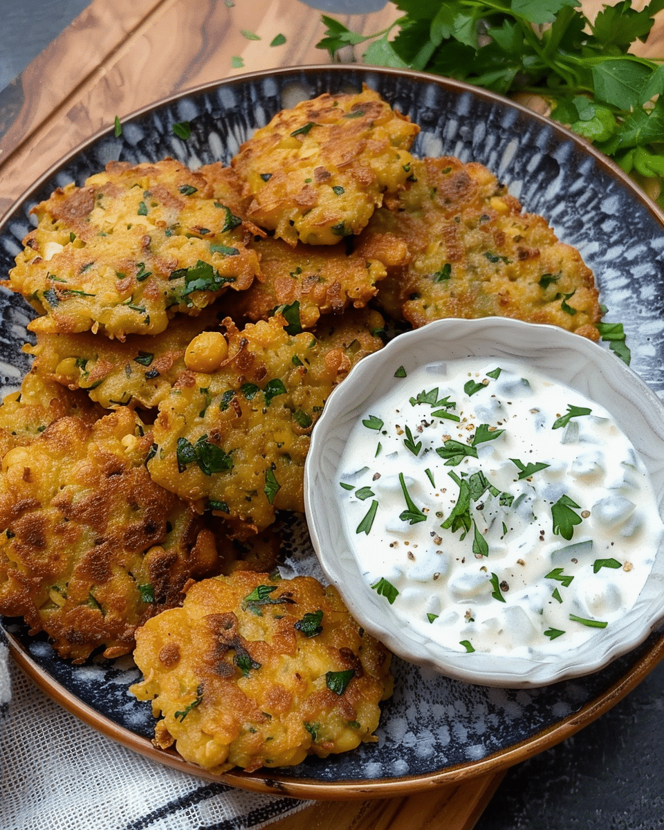 Crispy Silverbeet & Chickpea Fritters