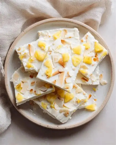 Frozen Pineapple Yogurt Bark