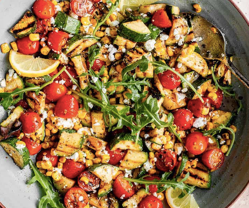 Zucchini Corn Tomato & Rocket Salad
