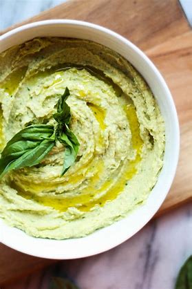Creamy Pesto Hommus