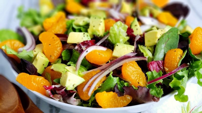 Carrot, Orange, Avocado and Coriander Salad