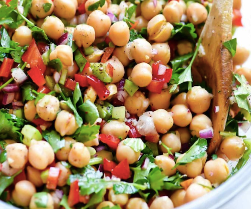 Red Capsicum + Chickpea Salad