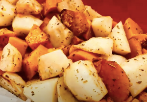 Crunchy Roasted Pumpkin, Potatoes and Sweet Potato