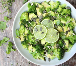 Warm Broccoli, Avocado and Lime Salad