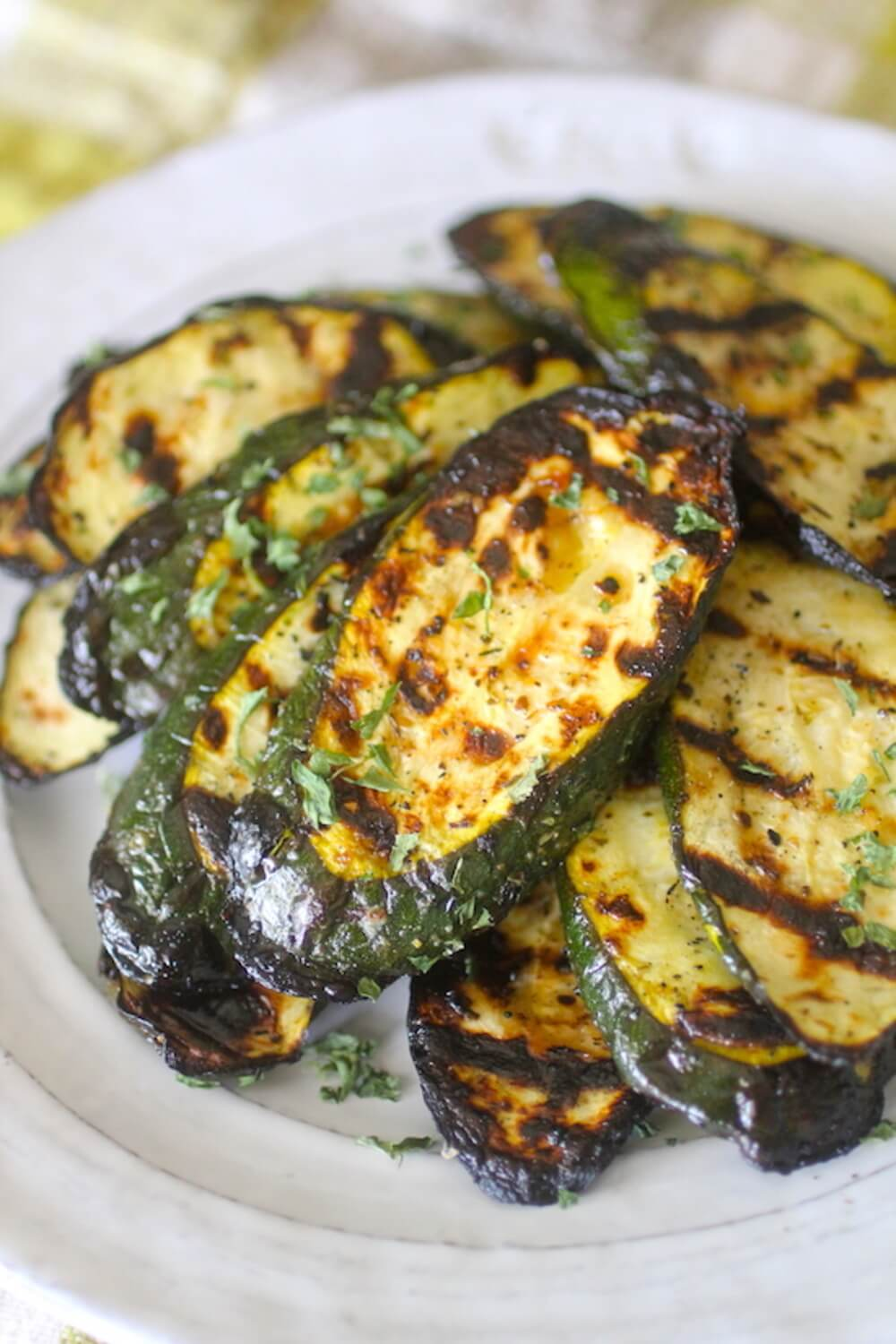 Lemon Garlic Grilled Zucchini