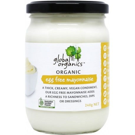 Mayonnaise - Global Organics Egg Free Mayonnaise 240g
