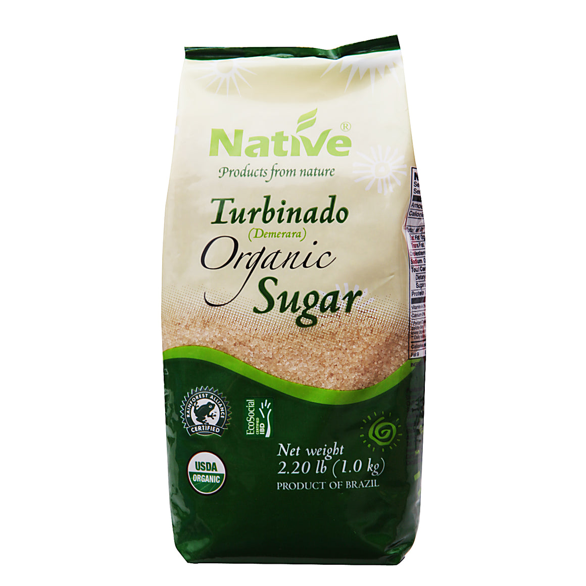 Sugar - Turbinado Raw Sugar by Native 1kg